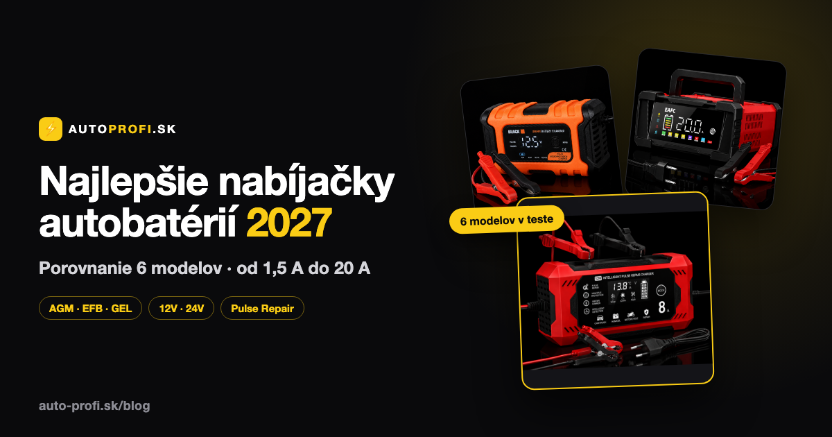 Najlepšie nabíjačky autobatérií 2027: porovnanie 6 modelov od 1,5 A do 20 A