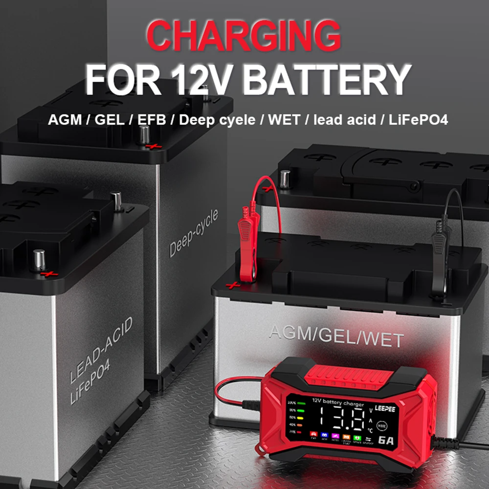 Inteligentná nabíjačka LEEPEE 12V 6A — изображение 3