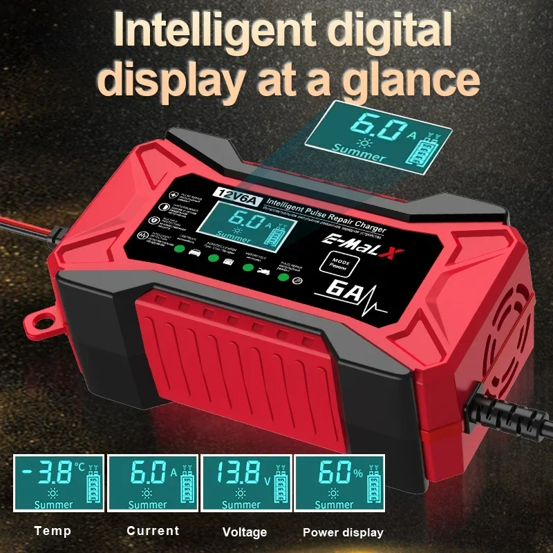 Inteligentná impulzná nabíjačka 12V 6A — изображение 3